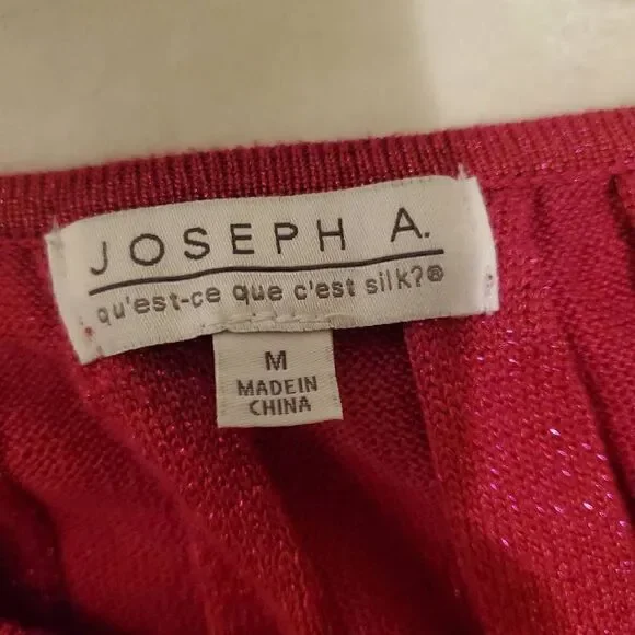 Joseph A. Sparkly Pink Stretchy Vintage Top M - Picture 8 of 11